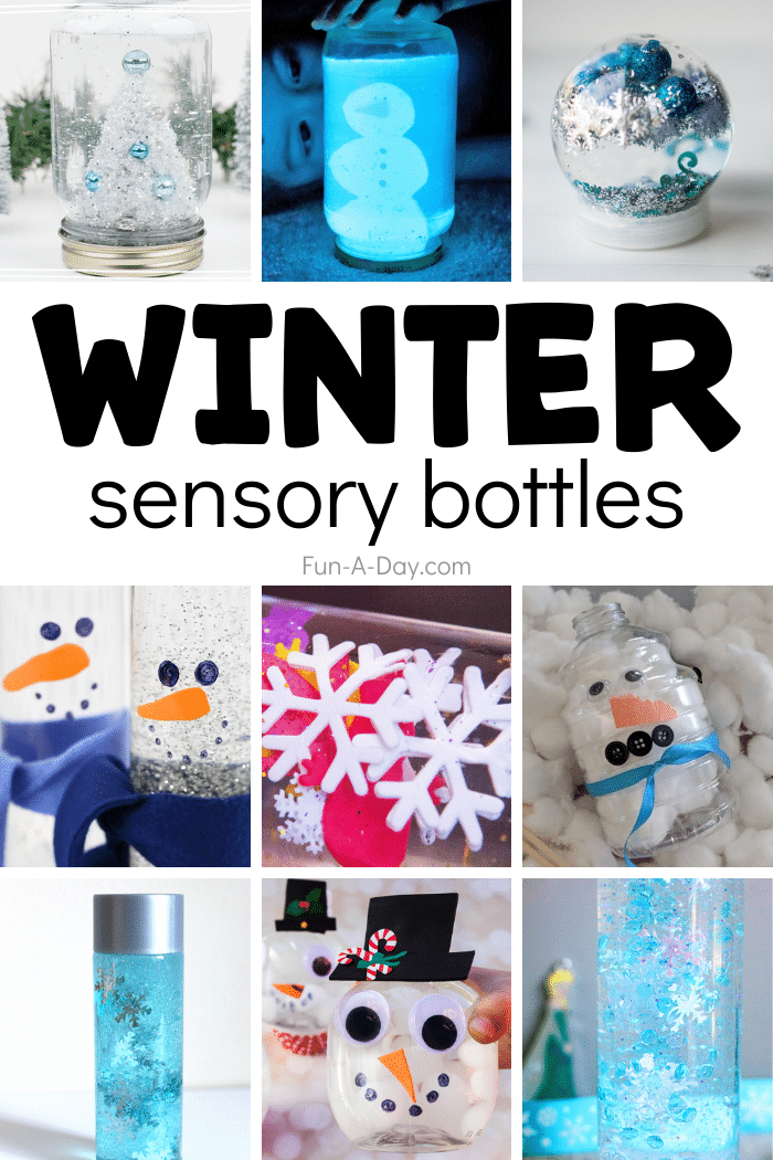 Winter Sensory Bottles for Preschool Self-Regulation - Fun-A-Day!